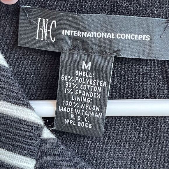 I.N.C. Black and‎ White Striped Flare Mini Dress-M - Picture 8 of 9